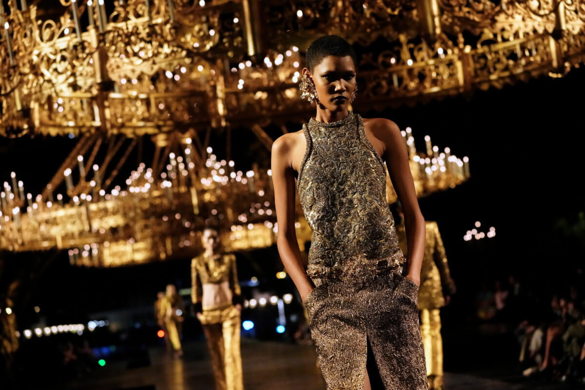 Saint Laurent Shines in a Dazzling Golden Finale